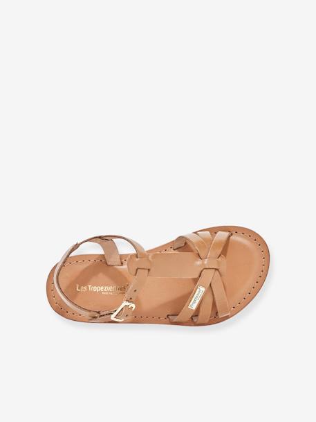 Leather Sandals for Kids, Baguera by LES TROPEZIENNES® PAR M. BELARBI yellow 