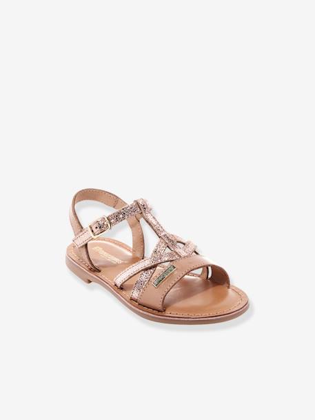 Leather Sandals for Kids, Biron by LES TROPEZIENNES® PAR M. BELARBI printed beige 