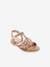 Leather Sandals for Kids, Biron by LES TROPEZIENNES® PAR M. BELARBI printed beige 