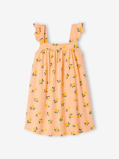 Strappy Dress for Girls rosy apricot 