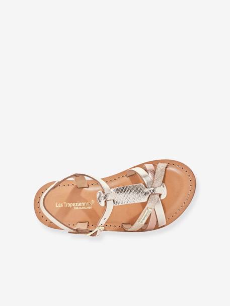 Leather Sandals for Kids, Baguera LES TROPEZIENNES® PAR M. BELARBI gold 