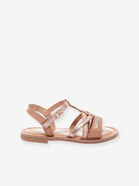 Leather Sandals for Kids, Biron by LES TROPEZIENNES® PAR M. BELARBI printed beige 