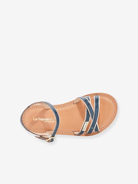 Leather Sandals for Kids, Belix by LES TROPEZIENNES® PAR M. BELARBI navy blue 