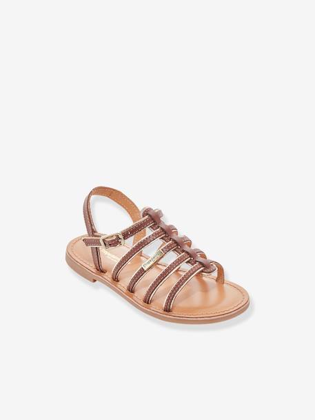 Leather Sandals for Kids, Monzar by LES TROPEZIENNES® PAR M. BELARBI beige 