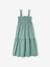 Smocked Strappy Dress, for Girls apricot+emerald green+printed white 