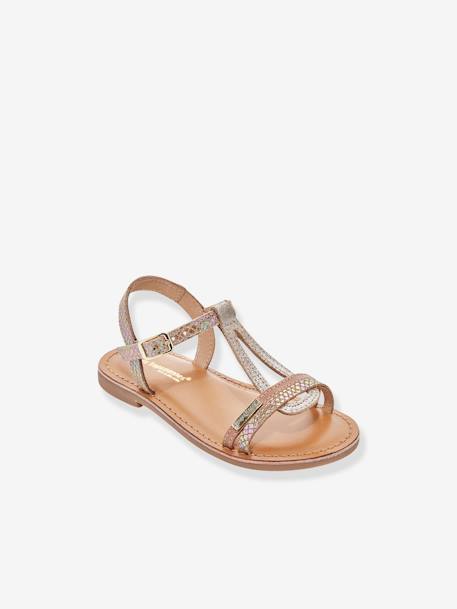 Leather Sandals for Babies, Bada LES TROPEZIENNES® PAR M. BELARBI iridescent beige 