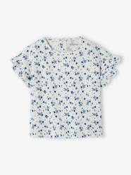 Baby-T-shirts & Roll Neck T-Shirts-T-Shirts-Floral T-Shirt in Pointelle Knit, for Babies