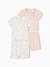 Pack of 2 Honeycomb Pyjamas for Babies pale pink 