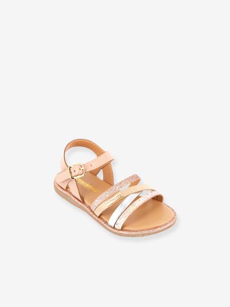 Leather Sandals for Kids, Inaya by LES TROPEZIENNES® PAR M. BELARBI beige 