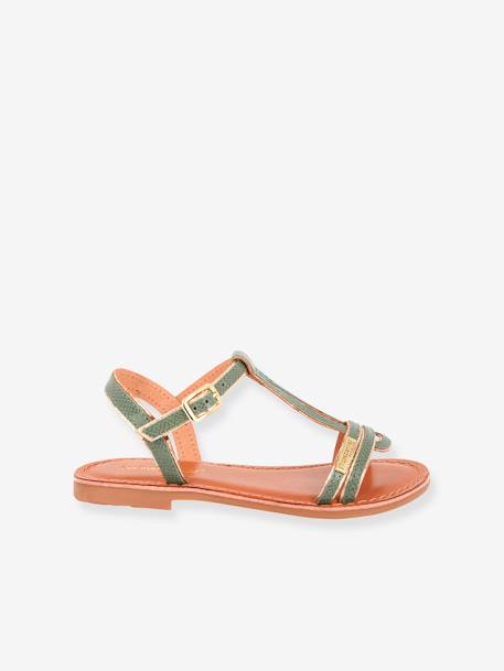 Leather Sandals for Babies, Badazar by LES TROPEZIENNES® PAR M. BELARBI green 