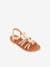 Leather Sandals for Kids, Baia by LES TROPEZIENNES® PAR M. BELARBI rose 