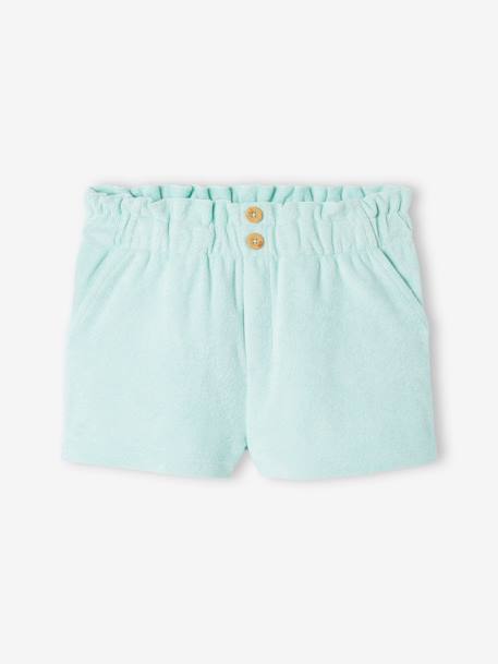 Terry Cloth Shorts for Girls pale blue 