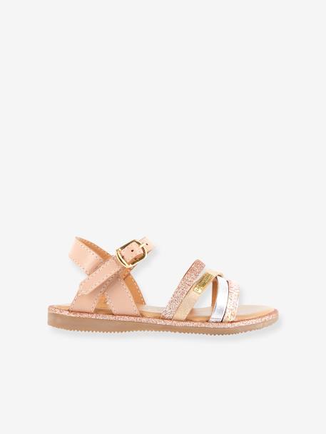 Leather Sandals for Kids, Inaya by LES TROPEZIENNES® PAR M. BELARBI beige 