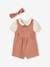 3-Piece Combo: T-Shirt, Jumpsuit & Headband for Babies old rose+sage green 