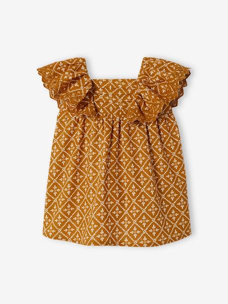 Dress with Ruffles for Babies caramel 