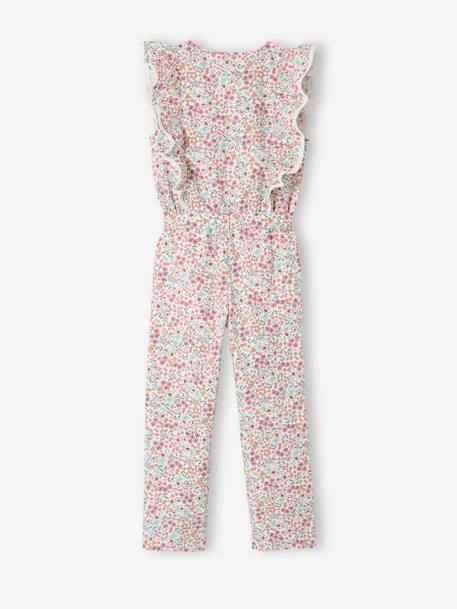 Ruffled Jumpsuit for Girls ecru 