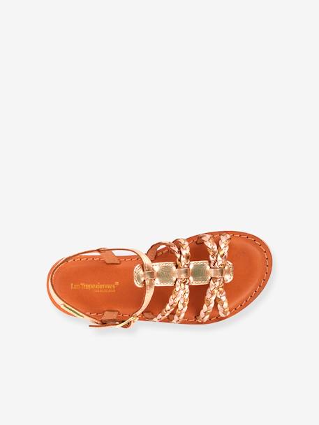 Leather Sandals for Kids, Baia by LES TROPEZIENNES® PAR M. BELARBI rose 