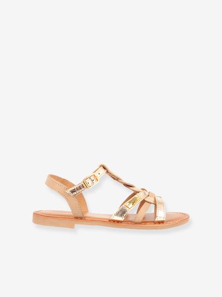 Leather Sandals for Babies, Badami by LES TROPEZIENNES® PAR M. BELARBI beige 