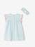 Dress & Headband with Bow, for Babies sky blue 