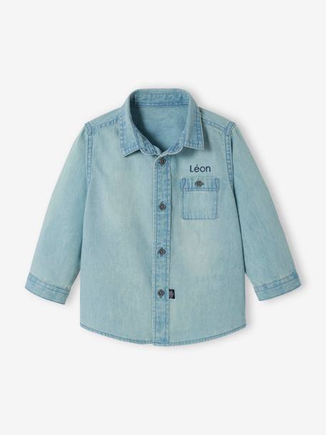 Denim Shirt for Baby Boys Bleached Denim 