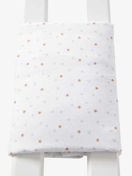 Breathable Cot Bumper White/Print 