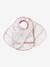 Pack of 3 Plastified Bibs with Crumbcatcher rosy+White 