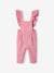 Frilly Dungarees in Linen & Cotton, for Babies rose 