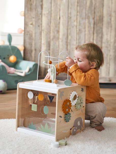 Wooden Activity Cube, Hanoi Theme - FSC® Certified Multi 