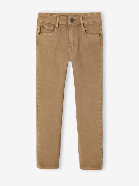 MEDIUM Hip, MorphologiK Slim Leg Coloured Trousers, for Boys beige+chocolate+grey green+sky blue+slate blue+tomato red 