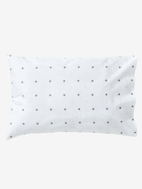 Baby Pillowcase, Star Shower Theme White 