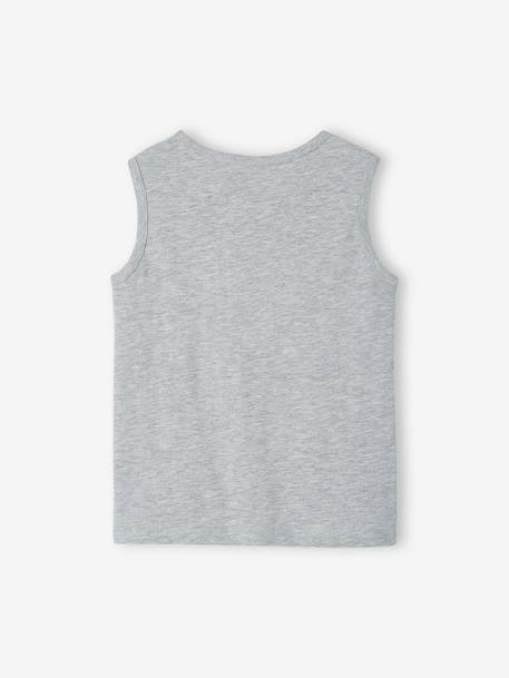 Tank Top for Boys electric blue+marl grey+terracotta 