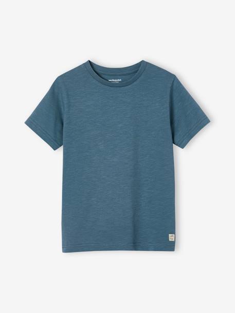 Short Sleeve T-Shirt, for Boys Blue+navy blue+white 