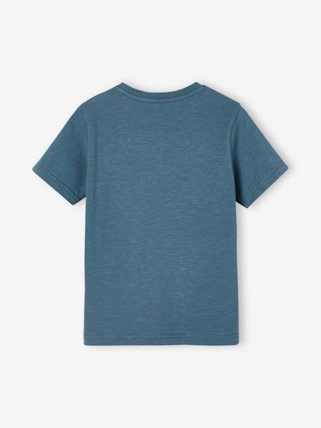 Short Sleeve T-Shirt, for Boys Blue+navy blue+turquoise+white 