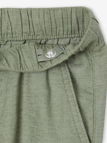 Lightweight Trousers in Cotton/Linen, for Boys hazel+night blue+sage green 