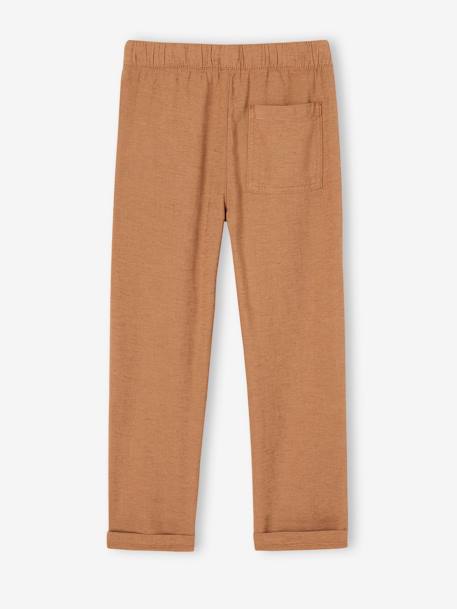 Lightweight Trousers in Cotton/Linen, for Boys hazel+sage green 