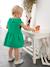 Dress in Cotton Gauze with Frilled Collar, for Babies green+orange 