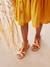 Sandals with Stylish Tassels for Girls set pink+yellow 