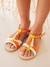 Sandals with Stylish Tassels for Girls set pink+yellow 