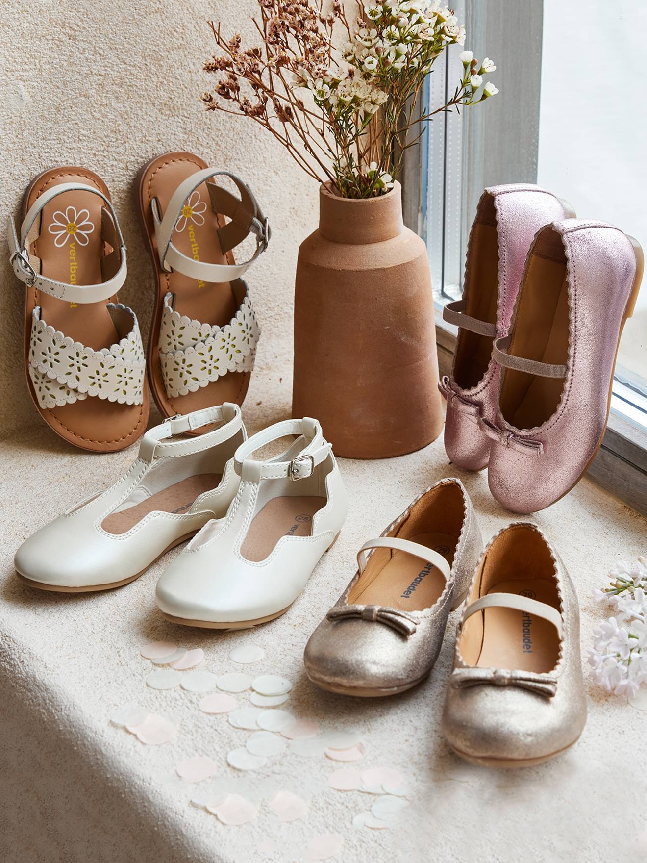 Rose gold ballet discount shoes