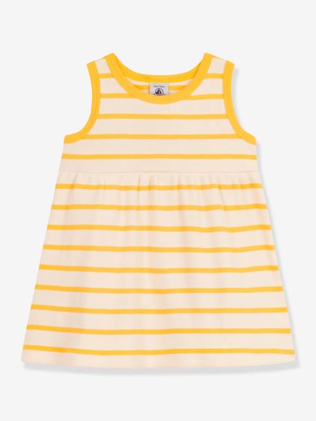 Sleeveless Dress in Organic Cotton, by PETIT BATEAU beige 