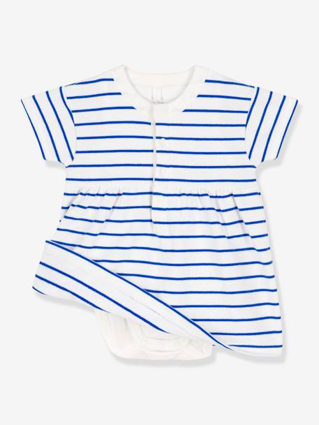 Dress + Short Sleeve Bodysuit, by Petit Bateau white 