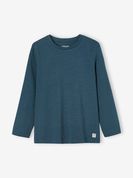 Long Sleeve Colour Top for Boys Blue+fir green+Light Brown+navy blue 