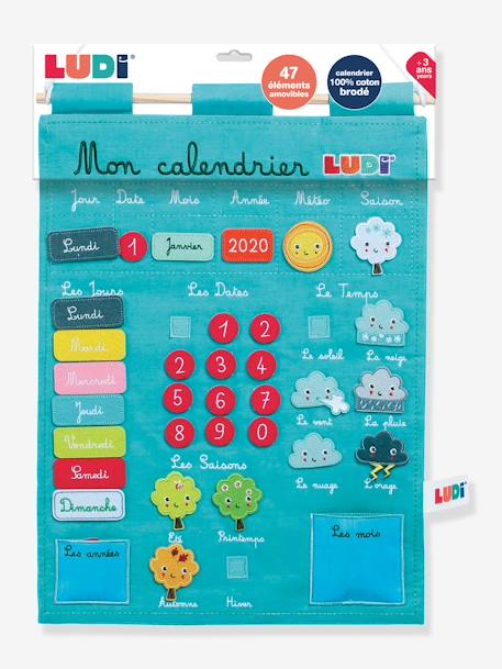 Basic LUDI calendar blue+rose 