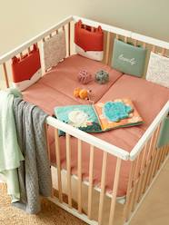 Bedding & Decor-Cot Bumper/ Playpen Bumper, Little Flowers