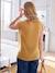 V-Neckline Top in Cotton & Linen, Maternity saffron 