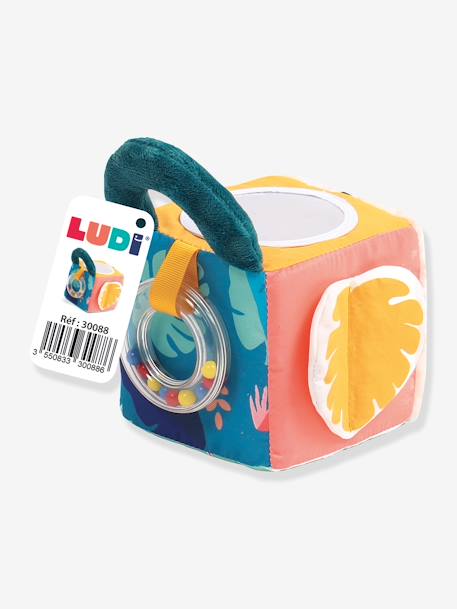 Leaf Fabric Activity Cube, LUDI multicoloured 