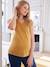 V-Neckline Top in Cotton & Linen, Maternity saffron 