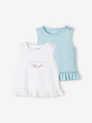 -Pack of 2 Tops with Ruffle for Babies