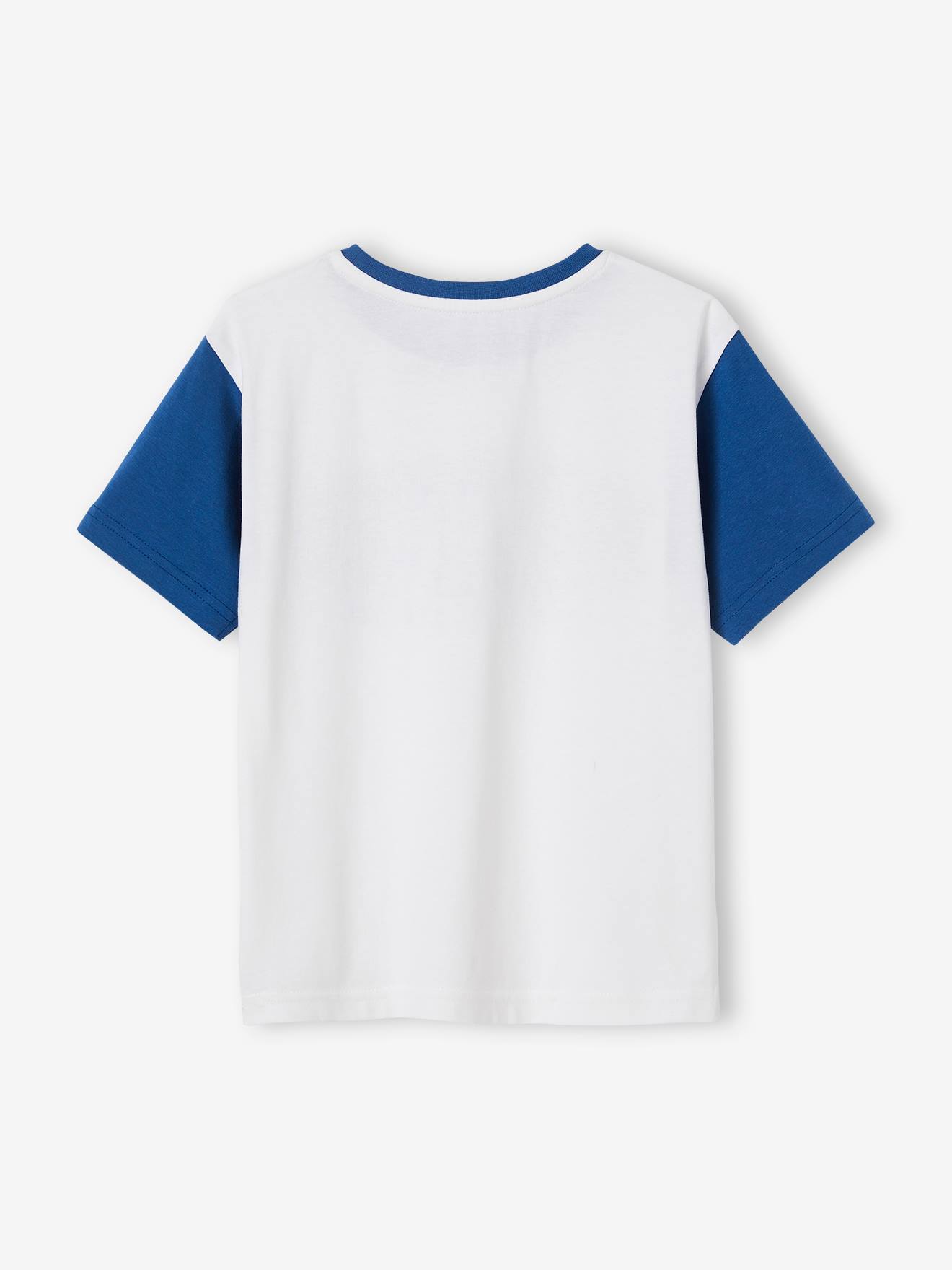 Boston Sports T Shirt with Contrasting Sleeves for Boys white