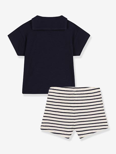 2-Piece Ensemble for Newborn Babies, PETIT BATEAU blue 